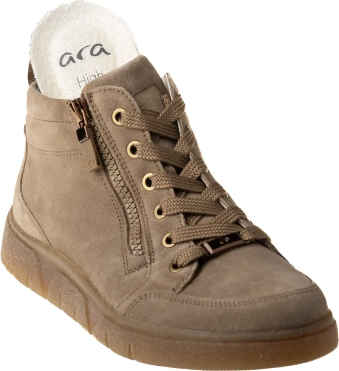 Ara Rome dames hoge sneaker - Beige - Maat 38 - afbeelding 3 van 6