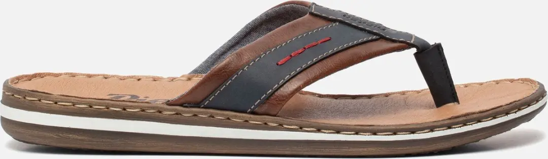 Rieker Slippers blauw Leer