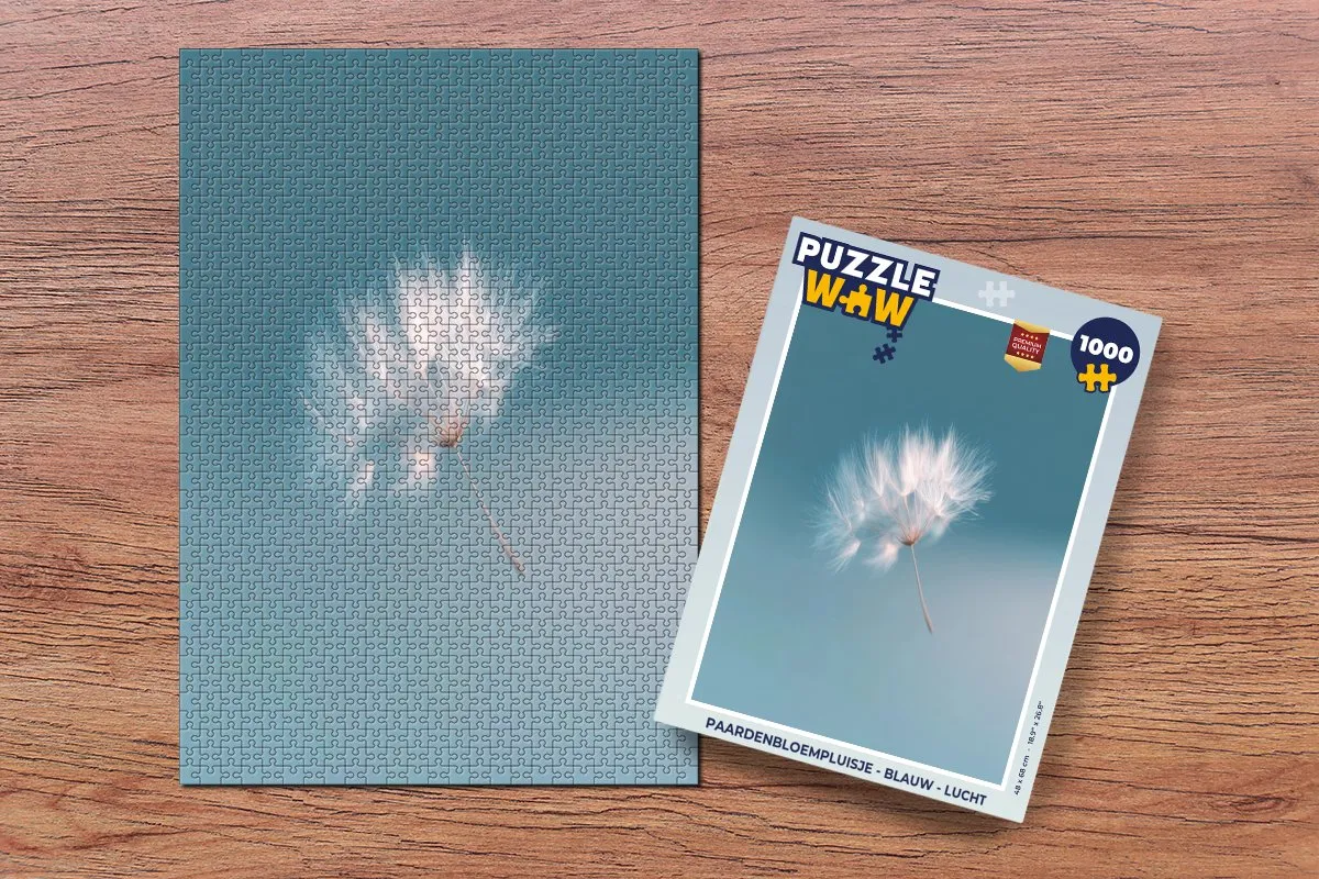 PuzzleWow Paardenbloempluisje 1000 Stuks - Blauw