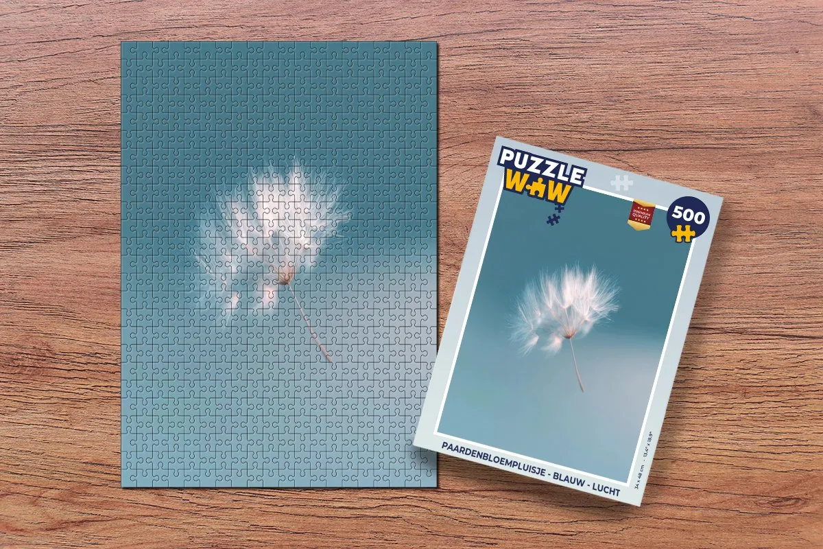 PuzzleWow Paardenbloempluisje 1000 Stuks - Blauw