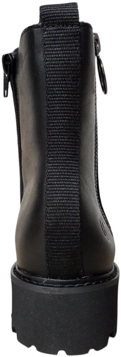 Remonte D8671-01 Veterboots Dames - Zwart Leer