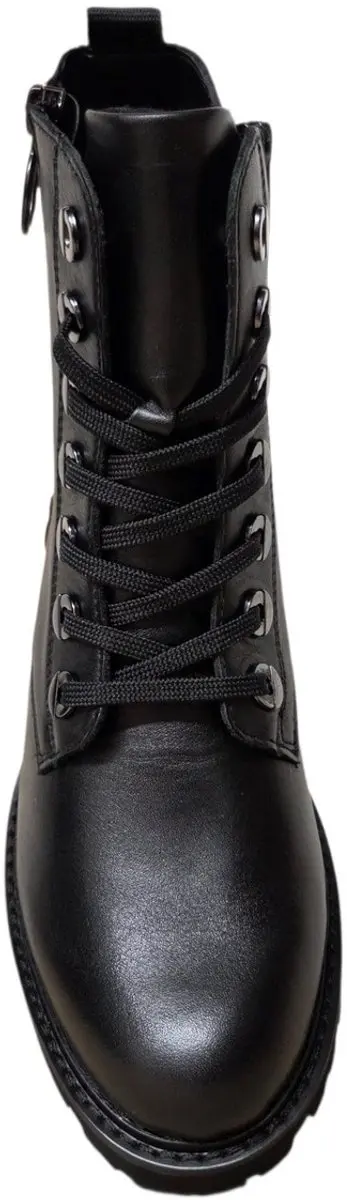 Remonte D8671-01 Veterboots Dames - Zwart Leer