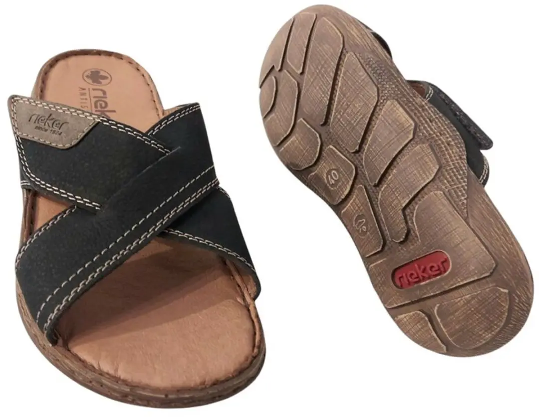 Rieker Jaipur Morelia Badslipper 45 - Blauw - afbeelding 3 van 6
