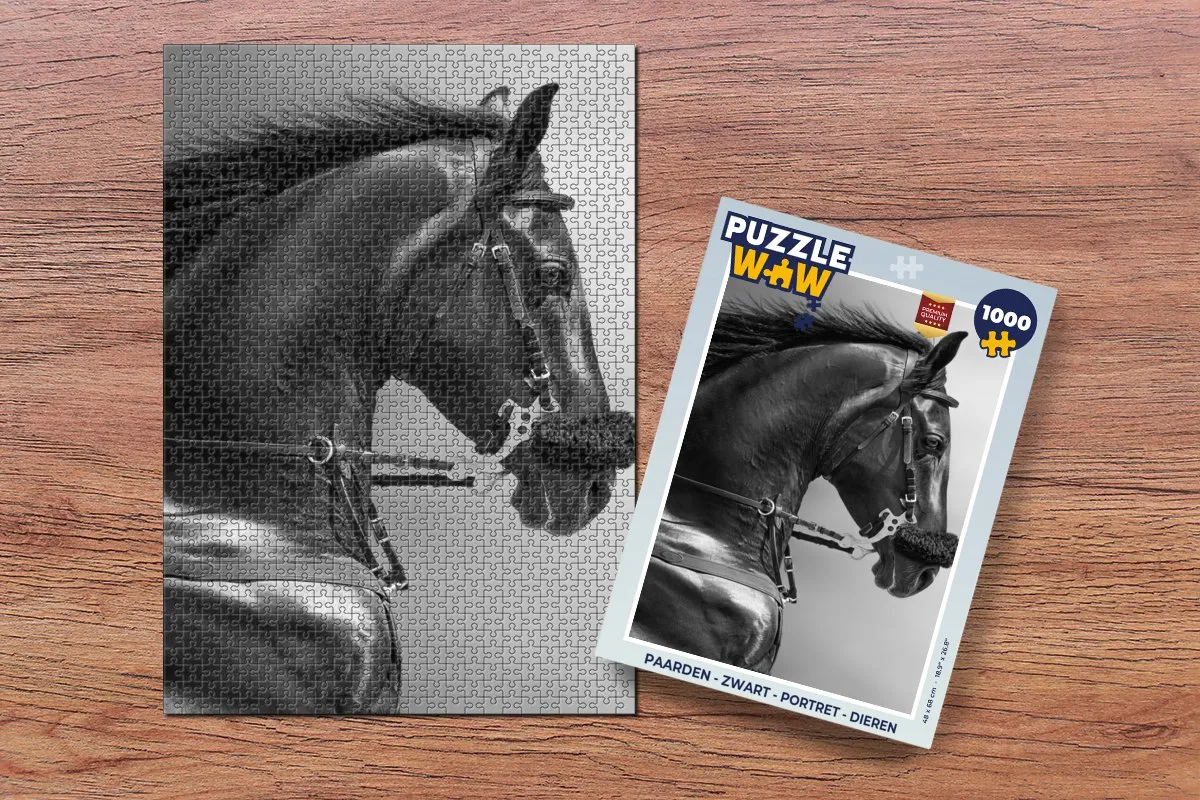 PuzzleWow Paarden Legpuzzel 1000 Stuks - Multicolor