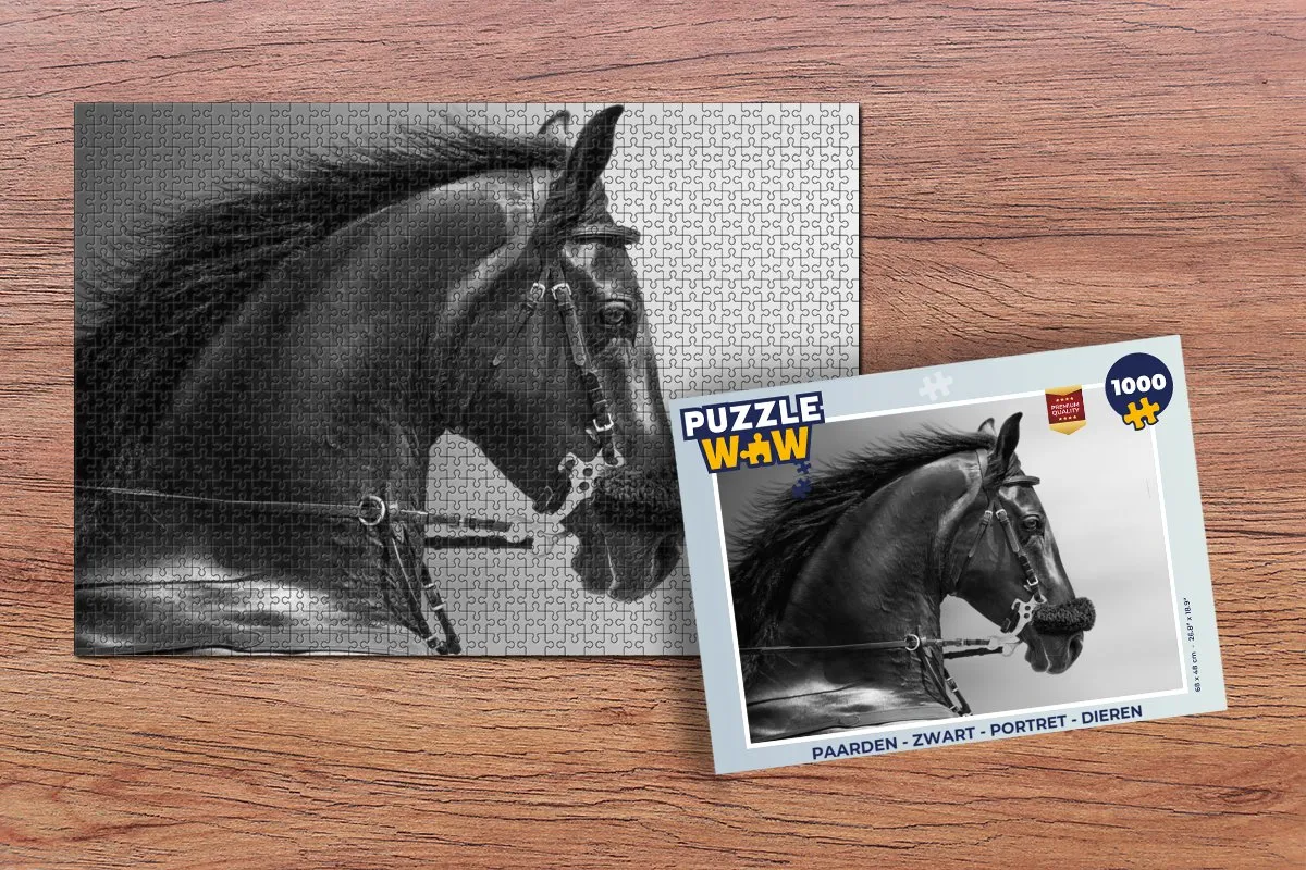 PuzzleWow Paarden Legpuzzel 1000 Stuks - Multicolor