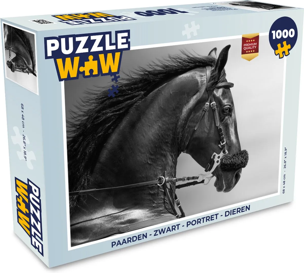 PuzzleWow Paarden Legpuzzel 1000 Stuks - Multicolor
