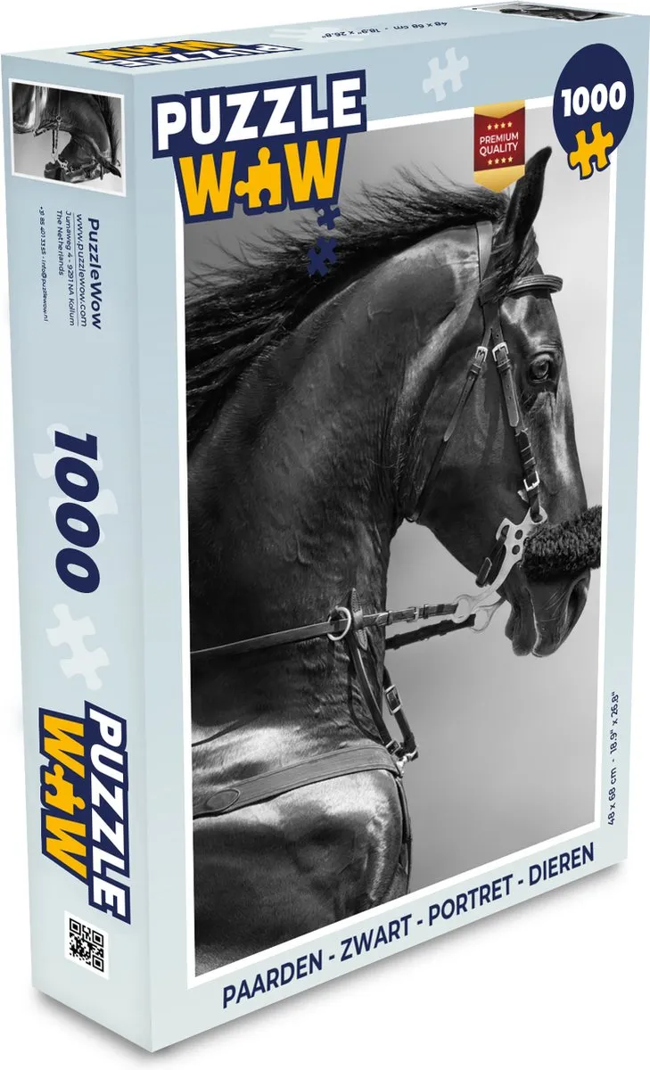 PuzzleWow Paarden Legpuzzel 1000 Stuks - Multicolor