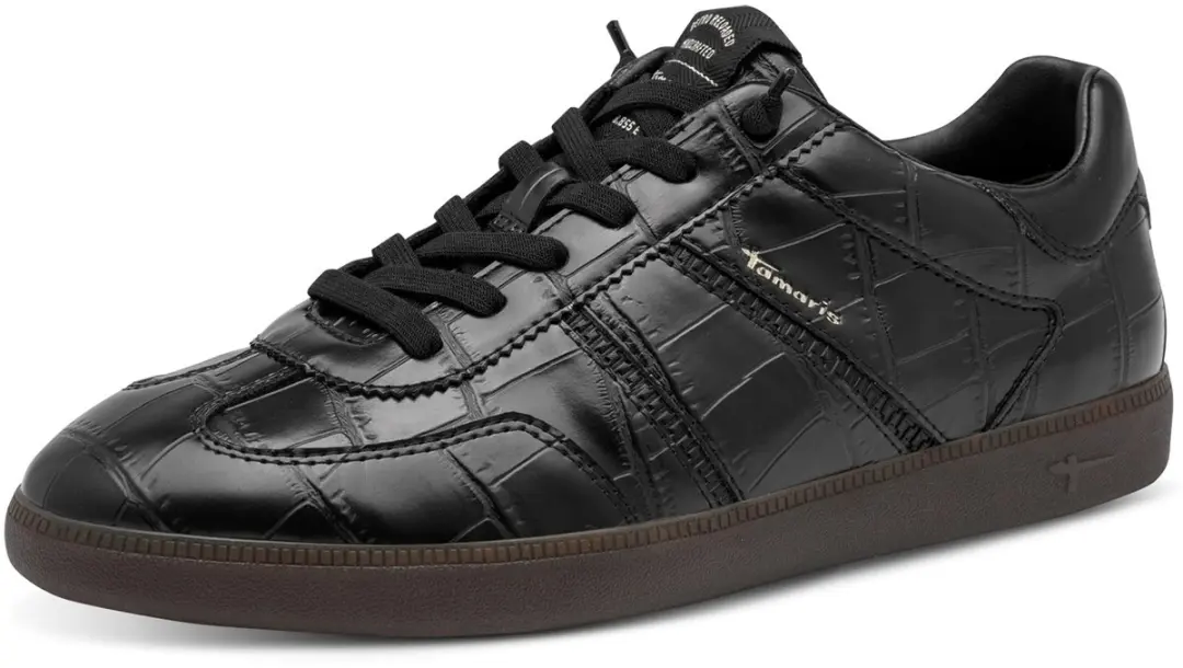 Tamaris damessneaker 1-23631-47-028 veterschoenen voor dames, zwart