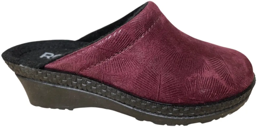 Rohde 2450 48 Open Pantoffel Sloffen Rood Textiel Dames