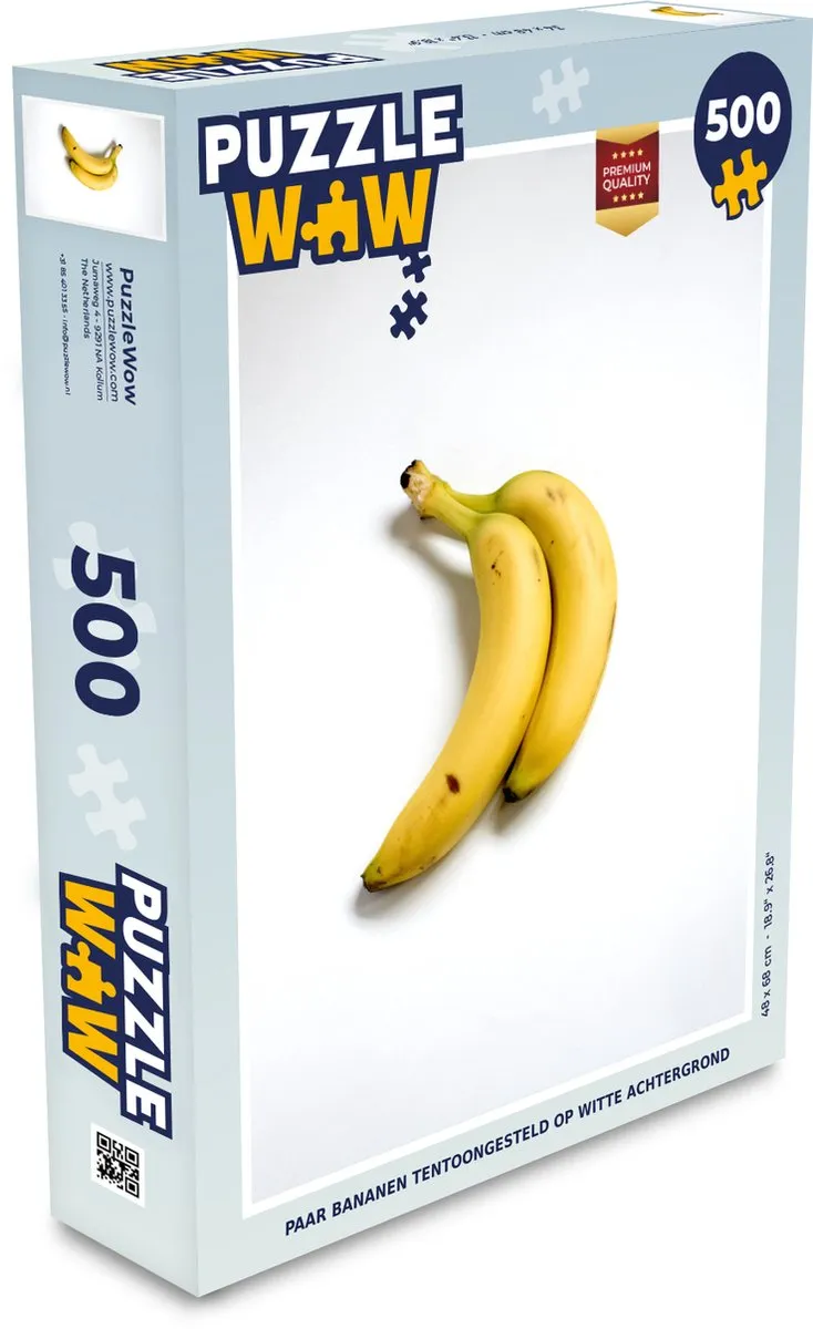 PuzzleWow Banaan Legpuzzel 500 Stuks - Multicolor