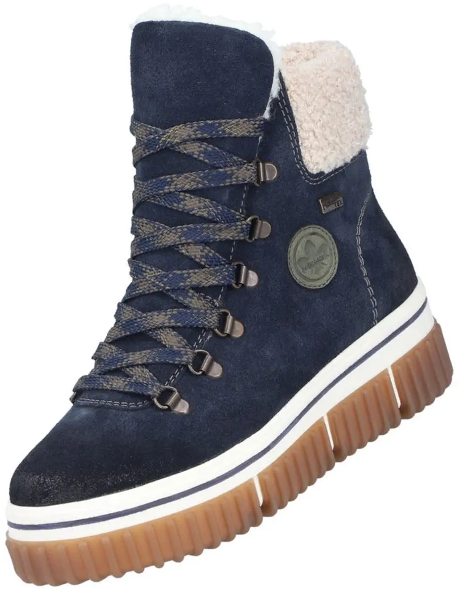 Rieker dameslaarzen van Tex-leer, gevoerd, blauw, Y6347-14