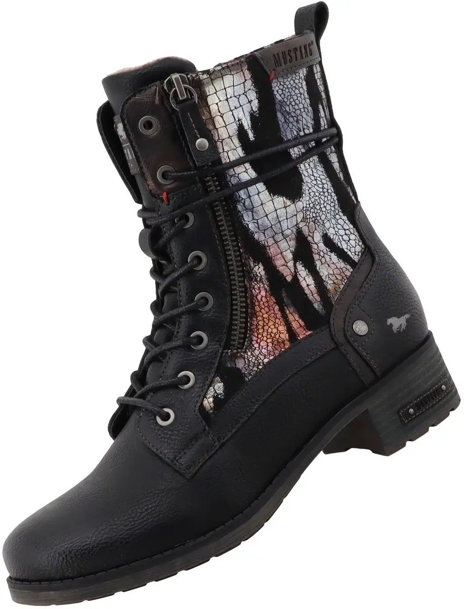 Mustang dames enkellaarsjes zwart 15M0062015-black