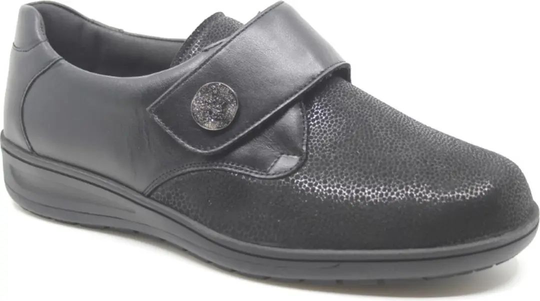 Solidus Klittenbandschoenen extra breed, extra zacht, 29506.01199 zwart