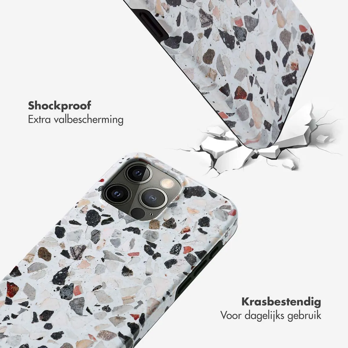 Selencia Hoesje iPhone 15 Pro Max - Chic Terazzo