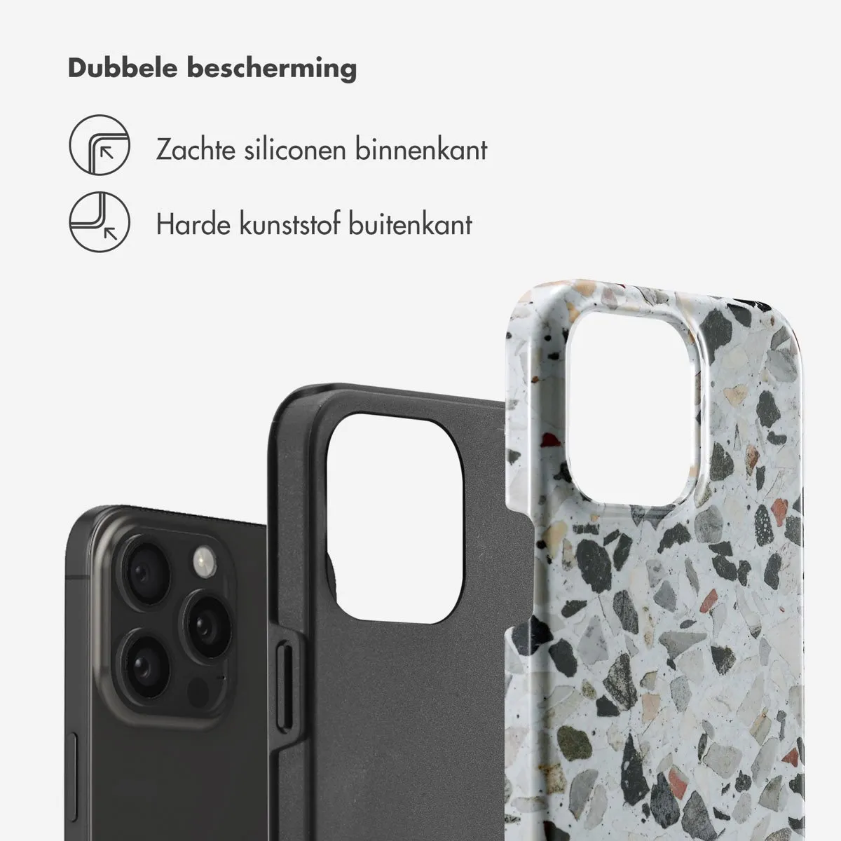Selencia Hoesje iPhone 15 Pro Max - Chic Terazzo