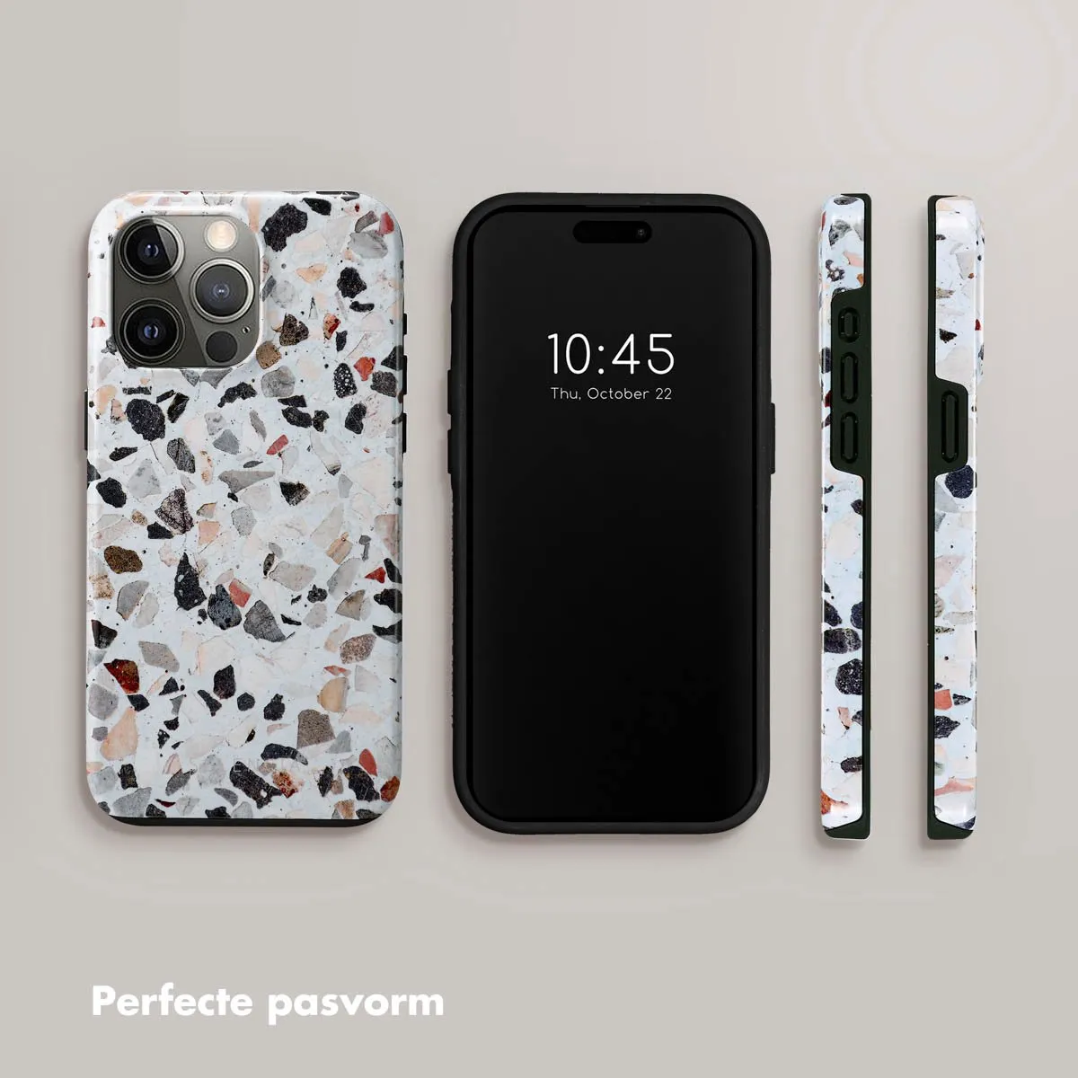 Selencia Hoesje iPhone 15 Pro Max - Chic Terazzo