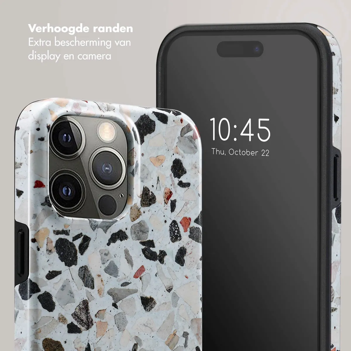 Selencia Hoesje iPhone 15 Pro Max - Chic Terazzo