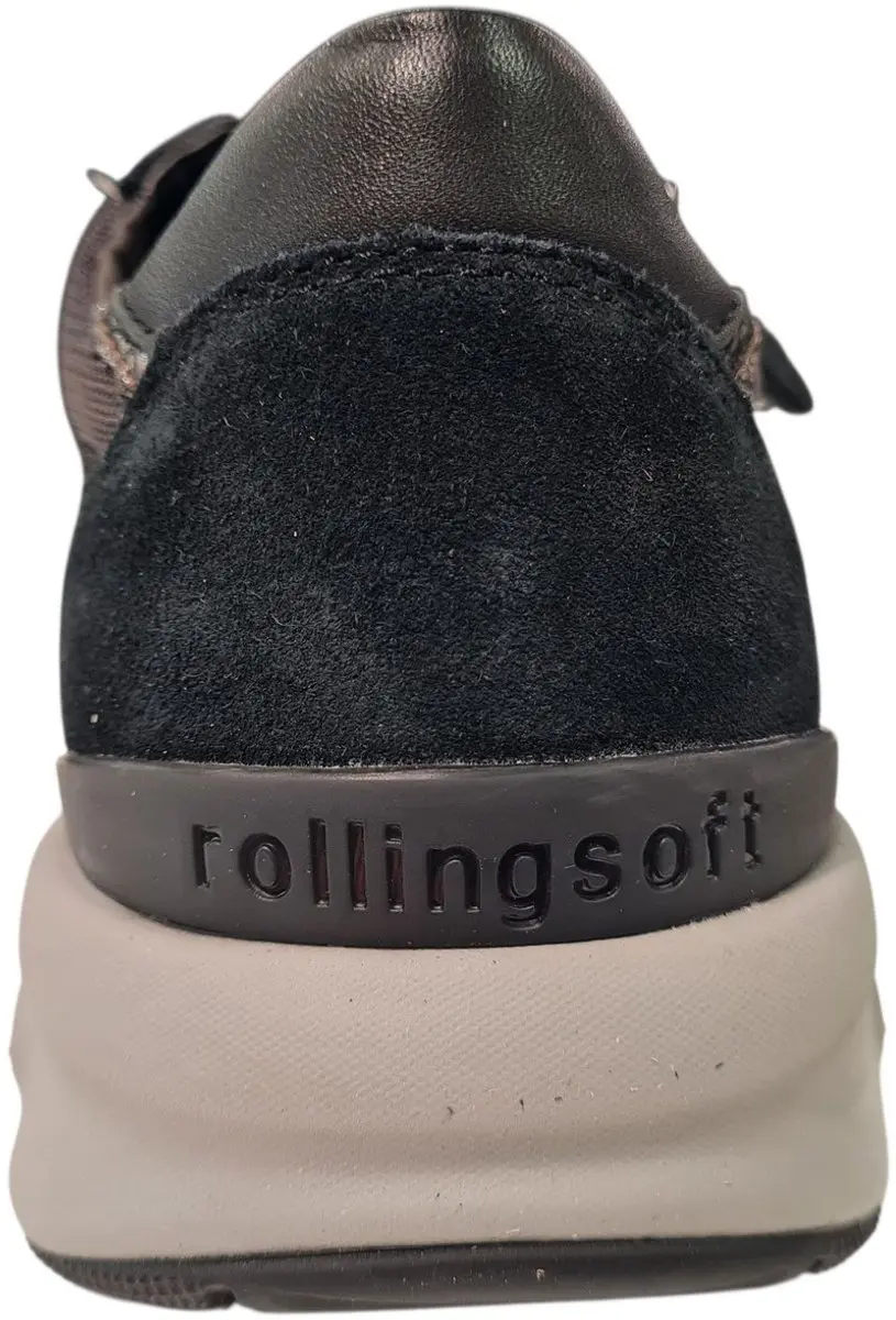 Gabor Rollingsoft Sneakers - Dames 38 - Zwart Suede