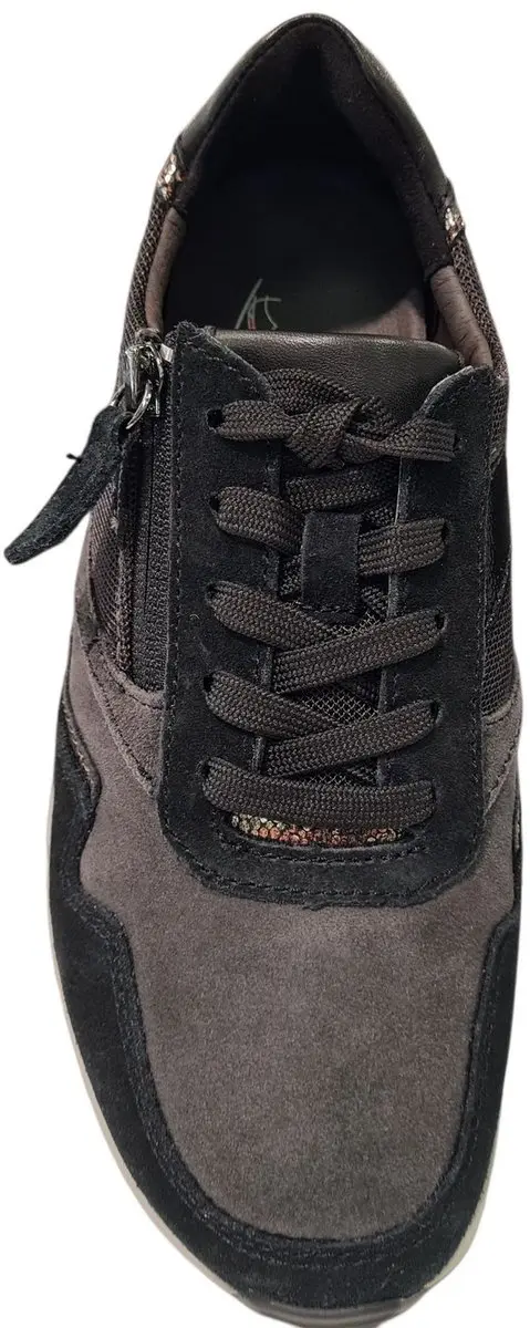 Gabor Rollingsoft Sneakers - Dames 38 - Zwart Suede