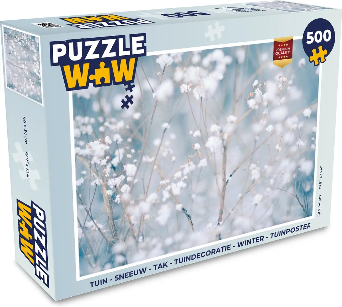 PuzzleWow Takken Sneeuw Winter Botanisch Legpuzzel 500 Stuks - Multicolor