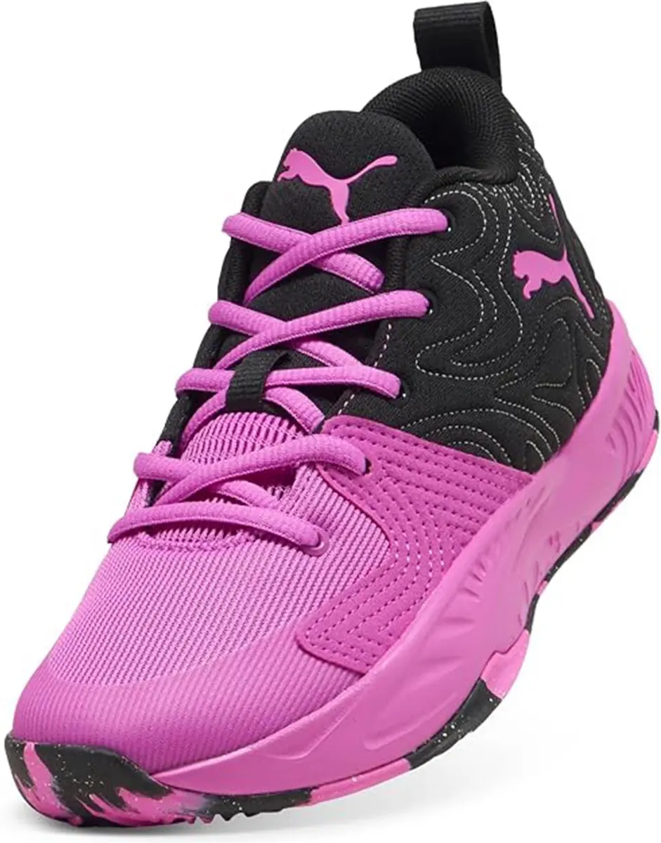 Puma Unisex Court Pro 3 Mid Basketbalschoenen 313830-05 Black-Electric Orchid