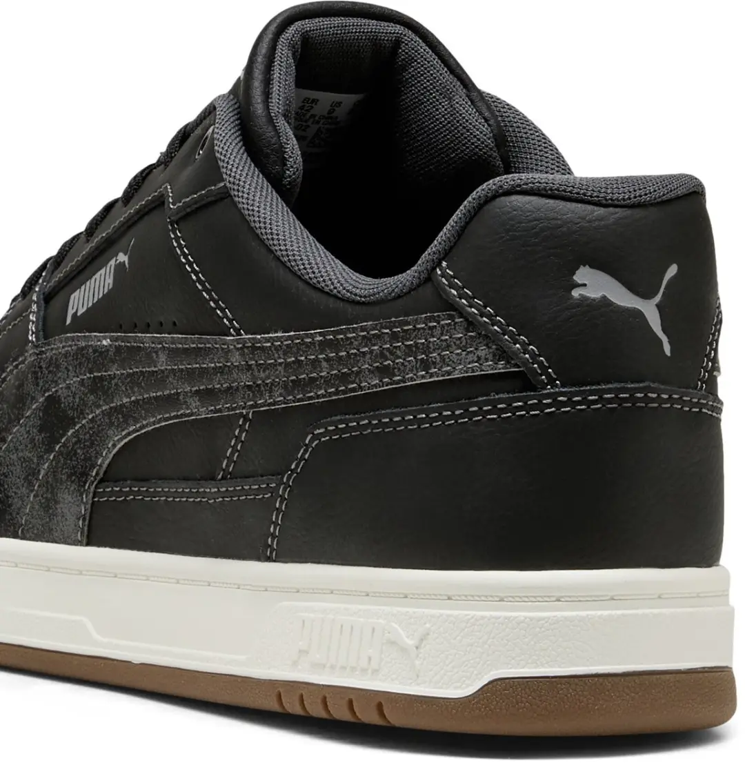 PUMA Caven III Crafted Leather Sneakers - Black-Gray - afbeelding 2 van 6