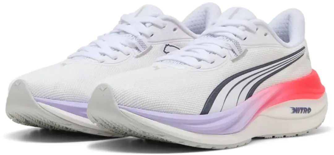 PUMA Kinder Electrify NITRO 5 JR Hardloopschoen 31403903 White Red Lavender Dept