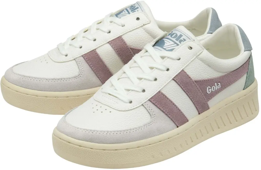 Gola Grandslam Trident Damestrainers 37 - White/Pastel Pink/Iceberg - afbeelding 3 van 6