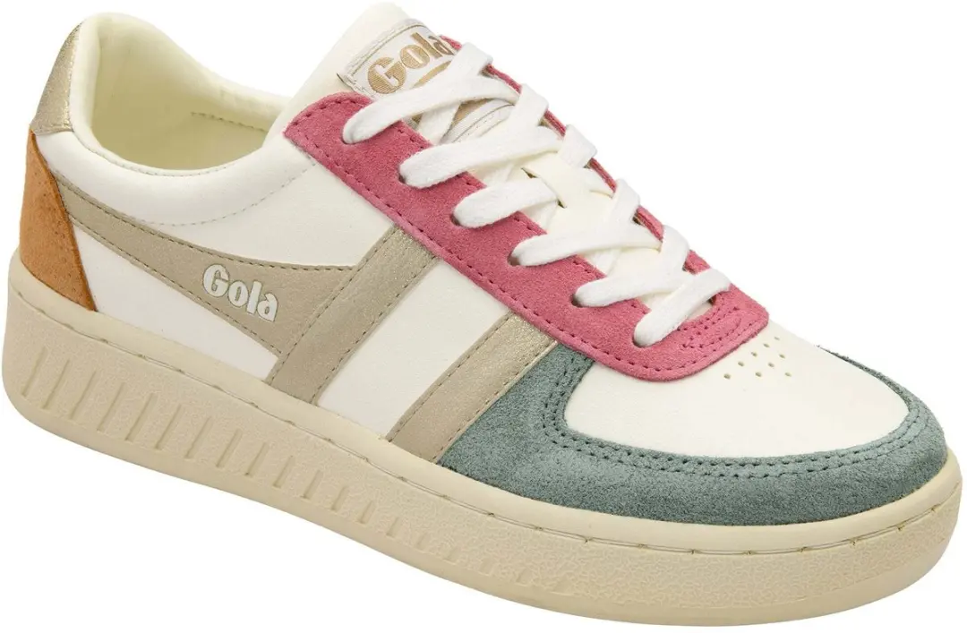 Gola Grandslam Trident Damestrainers 37 - White/Pastel Pink/Iceberg - afbeelding 4 van 6