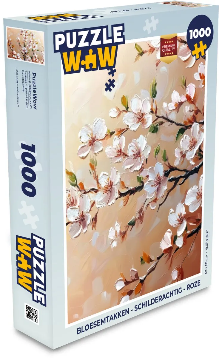 PuzzleWow Bloesemtakken Roze Legpuzzel 1000 Stuks