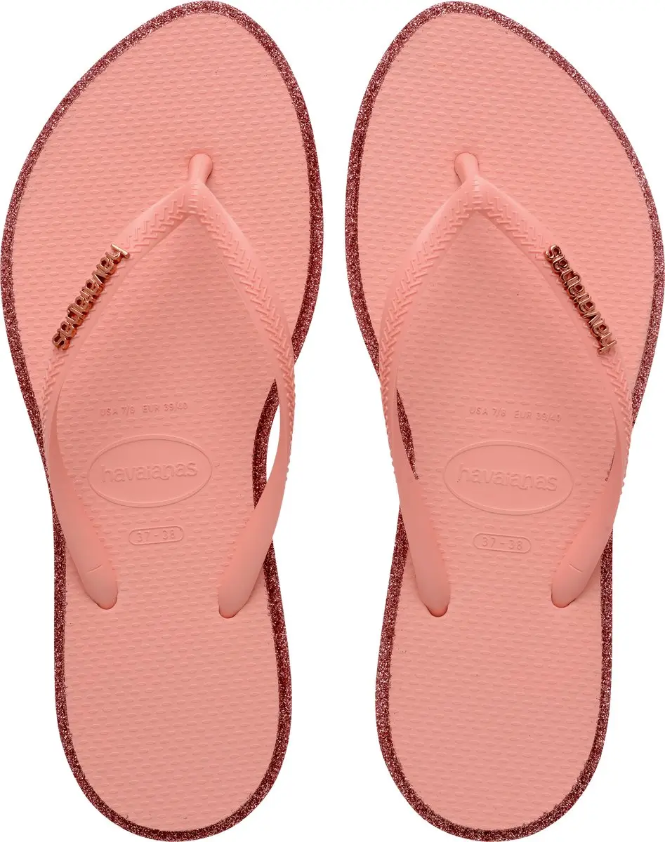 Havaianas HAV. SLIM POINT GLITTER CANYON CLAY/BLOSSOM Dames Slippers