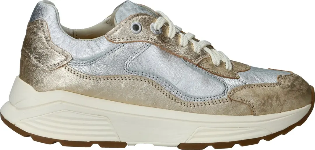 Dames Veterschoenen Xsensible Milau Metallic Combi Goud
