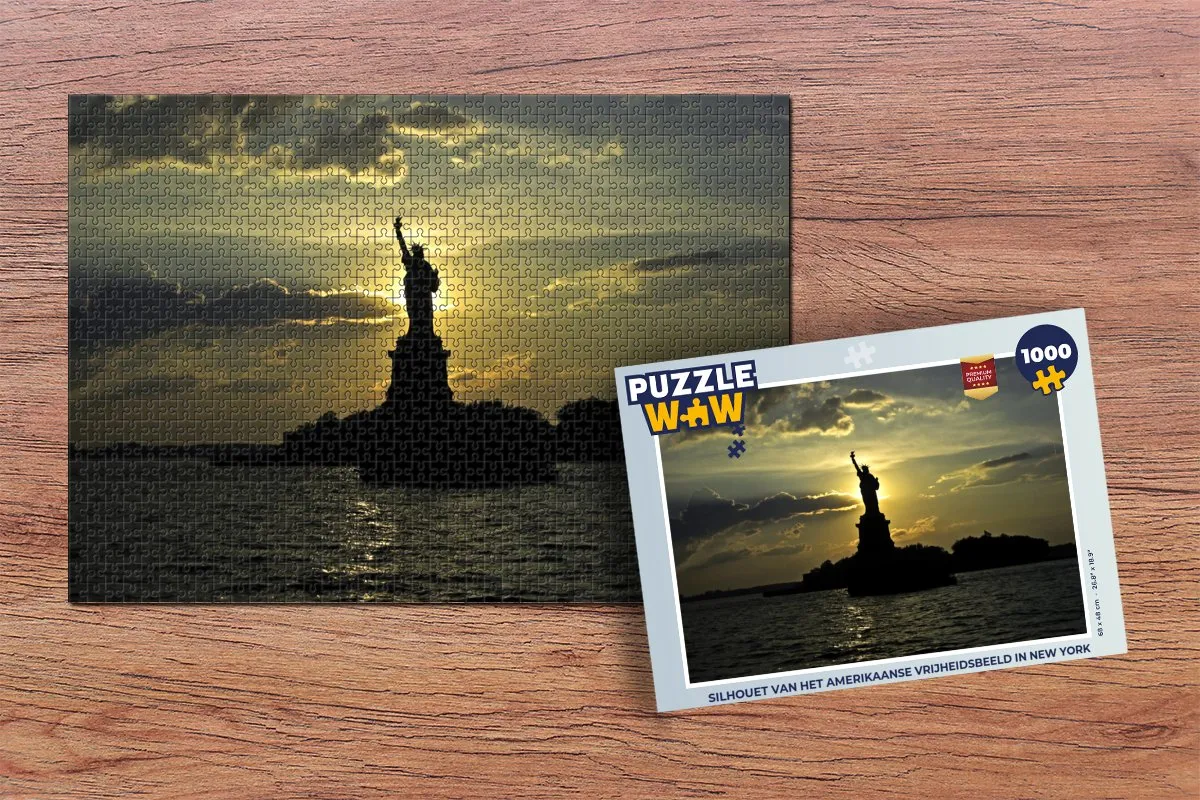 PuzzleWow Legpuzzel Vrijheidsbeeld New York 1000 Stuks - Multicolor