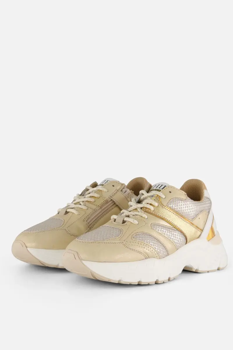 HIP Runner Sneakers goud Leer