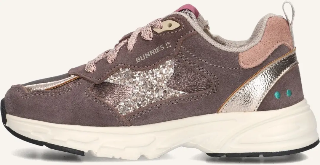 BunniesJR Daan Dash Sneakers - Meisjes - Taupe - Maat 25