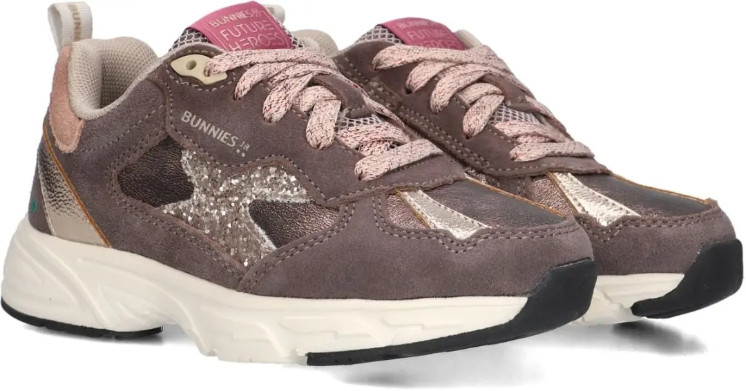 BunniesJR Daan Dash Sneakers - Meisjes - Taupe - Maat 25