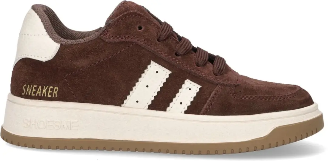 Shoesme Bruine Sneaker Met Ritssluiting