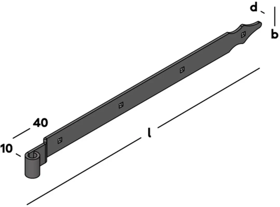 GB DuimRustica Zwart 600mm