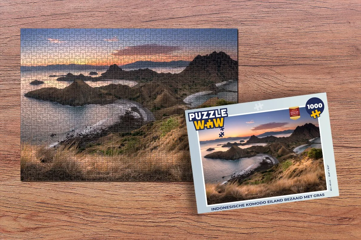 PuzzleWow Legpuzzel Indonesische Komodo Eiland 1000 Stuks - Multicolor