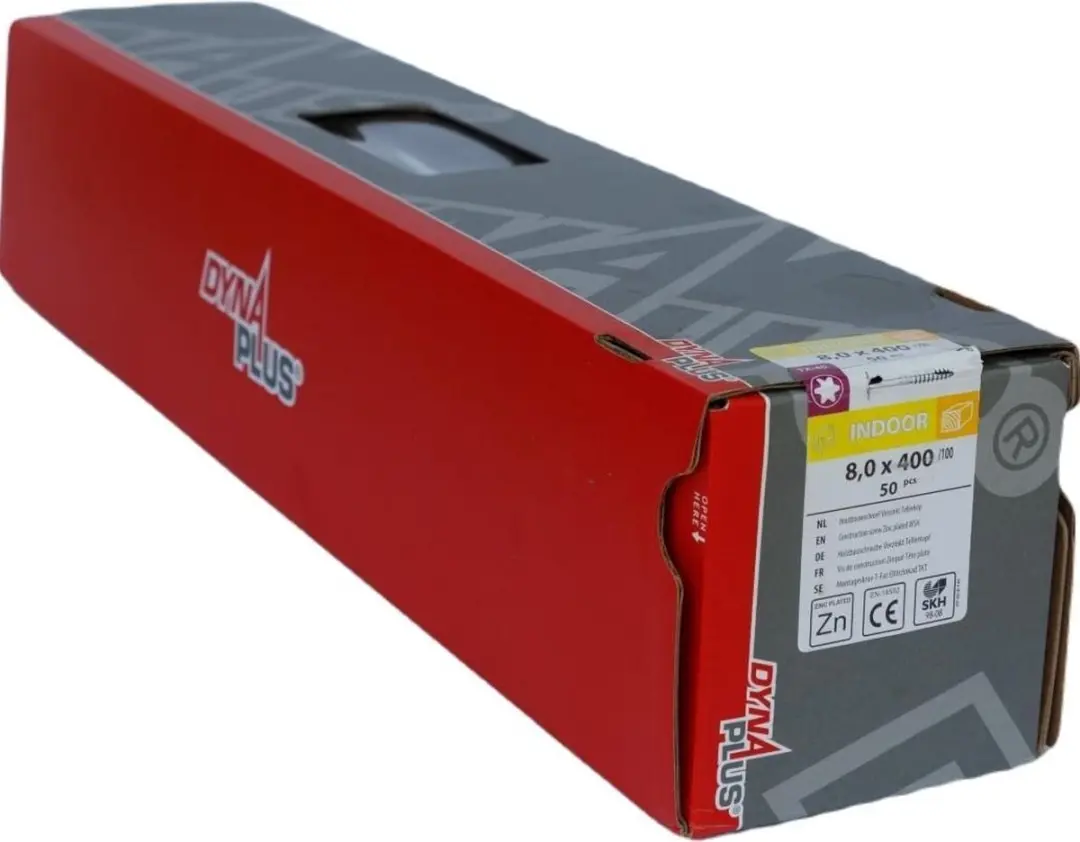 Dynaplus Torx 40 Tellerkopschroeven 8x400mm - Verzinkt - 50 Stuks - afbeelding 5 van 6