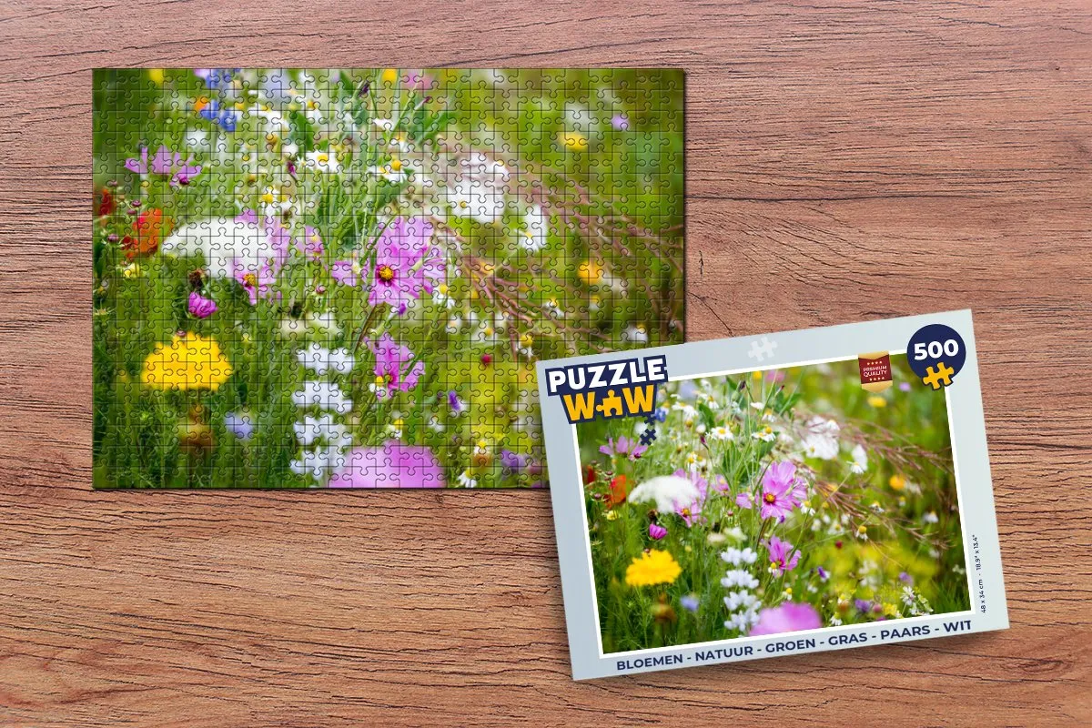 PuzzleWow Bloemen Legpuzzel 500 Stuks - Multicolor