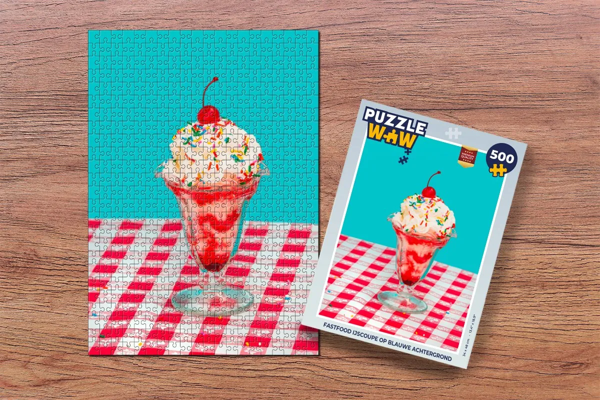 PuzzleWow Fastfood IJscoupe Legpuzzel 500 Stuks - Multicolor