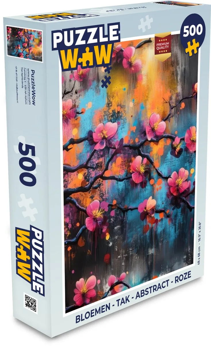 PuzzleWow Bloemen Tak Abstract Legpuzzel 500 Stuks