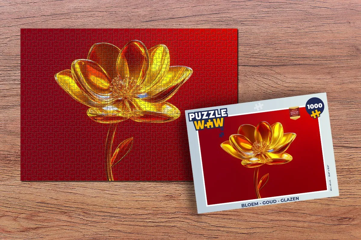 PuzzleWow Bloem Glazen Legpuzzel 1000 Stuks