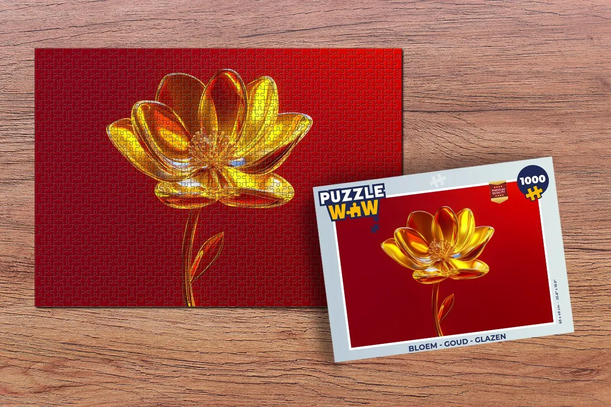 PuzzleWow Bloem Glazen Legpuzzel 1000 Stuks