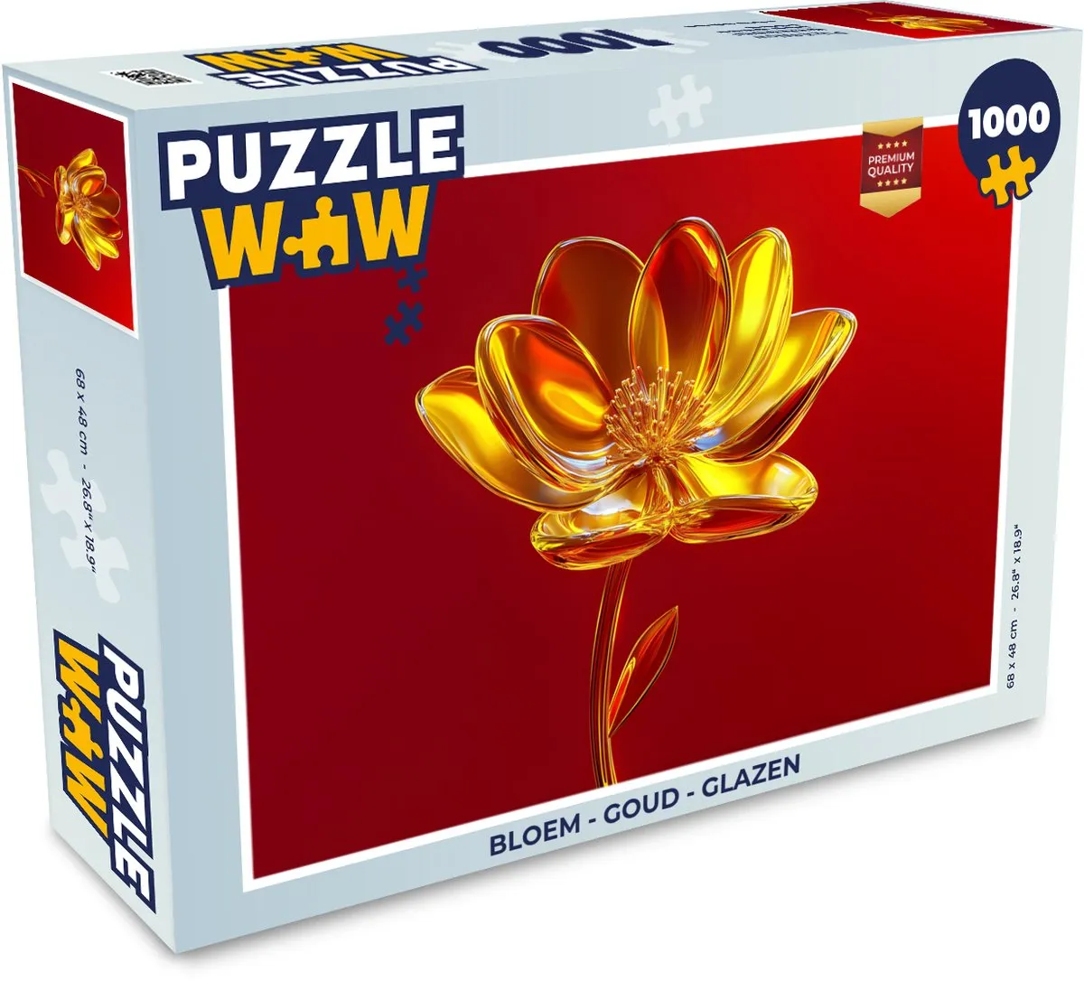 PuzzleWow Bloem Glazen Legpuzzel 1000 Stuks