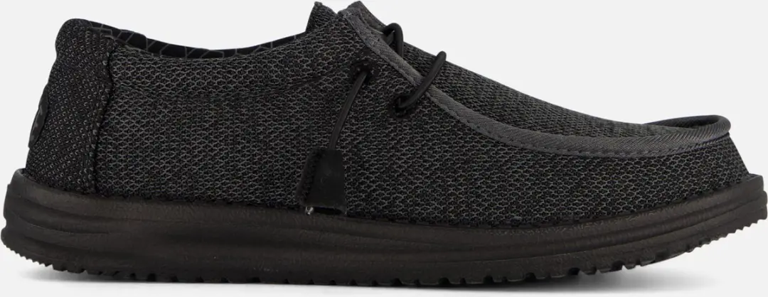 HEYDUDE Wally Sox Instappers zwart Canvas