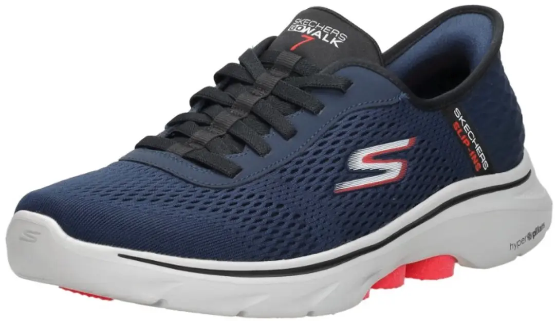 Skechers Slip-ins Go Walk 7 - Free Hand 2 - Heren Instappers - Navy - afbeelding 3 van 6
