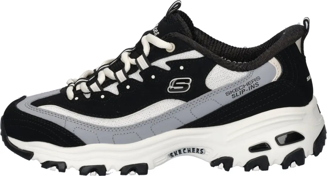 Skechers D’LITES Smooth Nostalgia Dames Instappers 40 - Zwart/Naturel - afbeelding 5 van 6