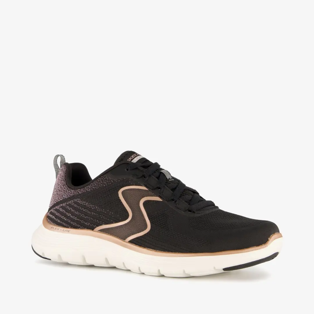 Skechers Flex Appeal 5.0 sneakers zwart glitter